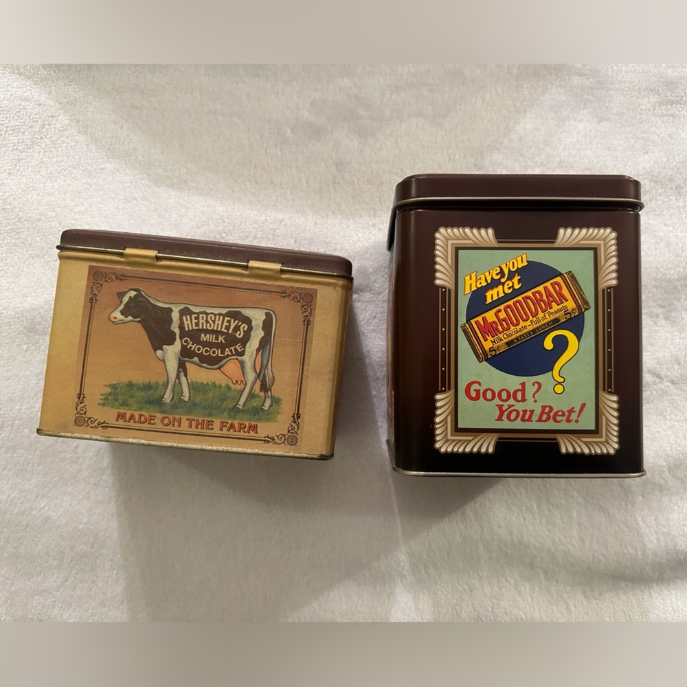 Vintage Hershey chocolate collectors tins. 1993 & 1997